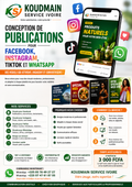 Conception de Publications pour Réseaux Sociaux – Facebook, Instagram, TikTok & WhatsApp